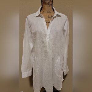 For Cynthia Classic White Swim Coverup